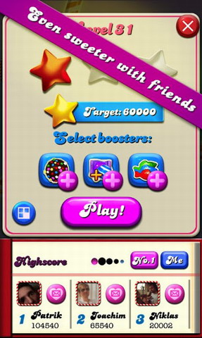 candy crush游戲截圖