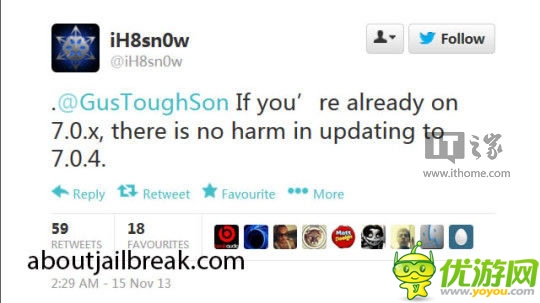 蘋果發(fā)布iOS 7.0.4更新 倆大神說不影響越獄