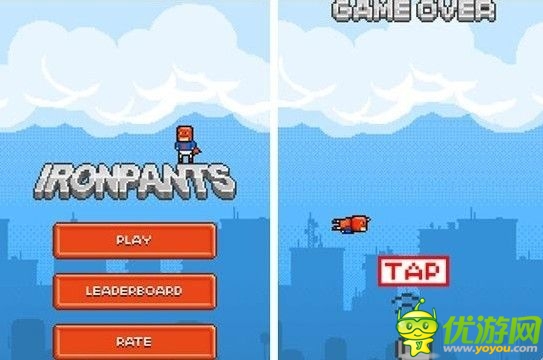 Flappy Bird下架 類(lèi)似作《Ironpants》走紅