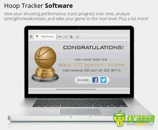 超強命中率:Hoop Tracker可追蹤投籃路線手表