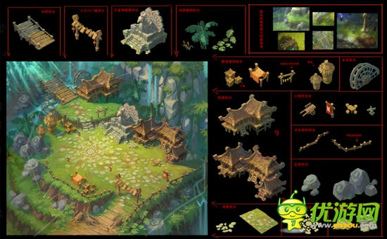 小屏幕大世界 《天下HD》場(chǎng)景手繪稿首曝