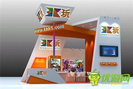 3k玩2014ChinaJoy展臺設(shè)計圖曝光 主打青春活力派