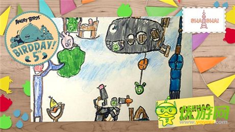 《憤怒的小鳥》5周年版紀(jì)念關(guān)卡曝光 東方明珠驚艷入駐
